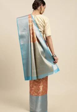 Kanchipuram Saree in Peach
