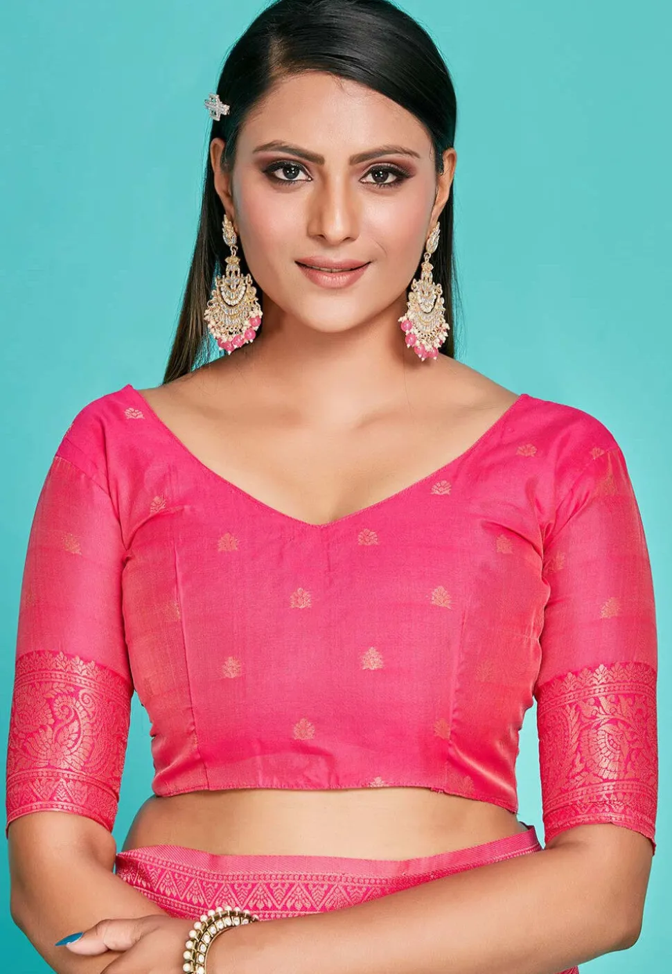 Kanchipuram Saree in Pink