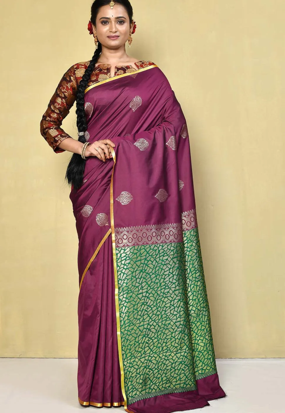 Kanchipuram Saree in Purple