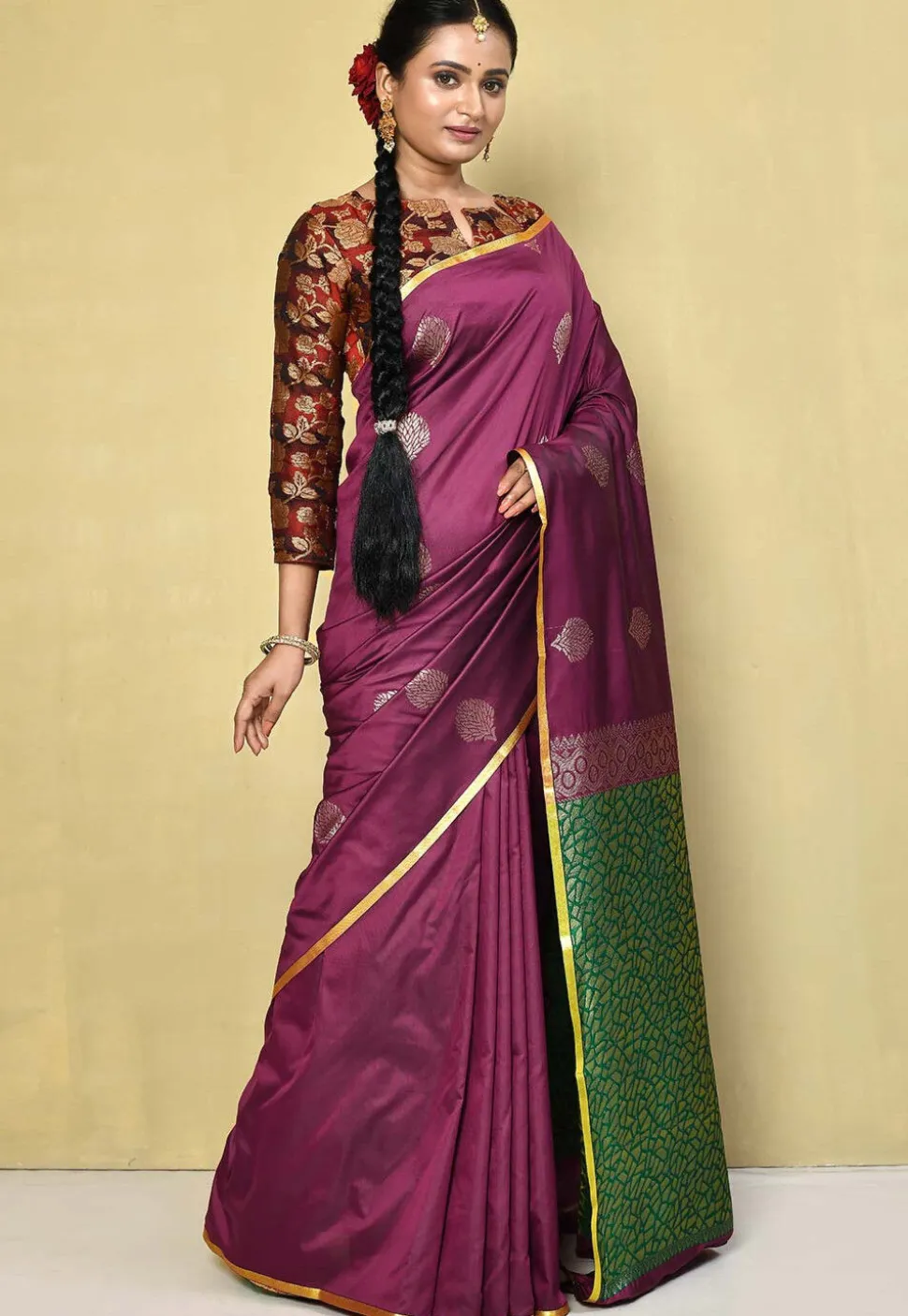 Kanchipuram Saree in Purple