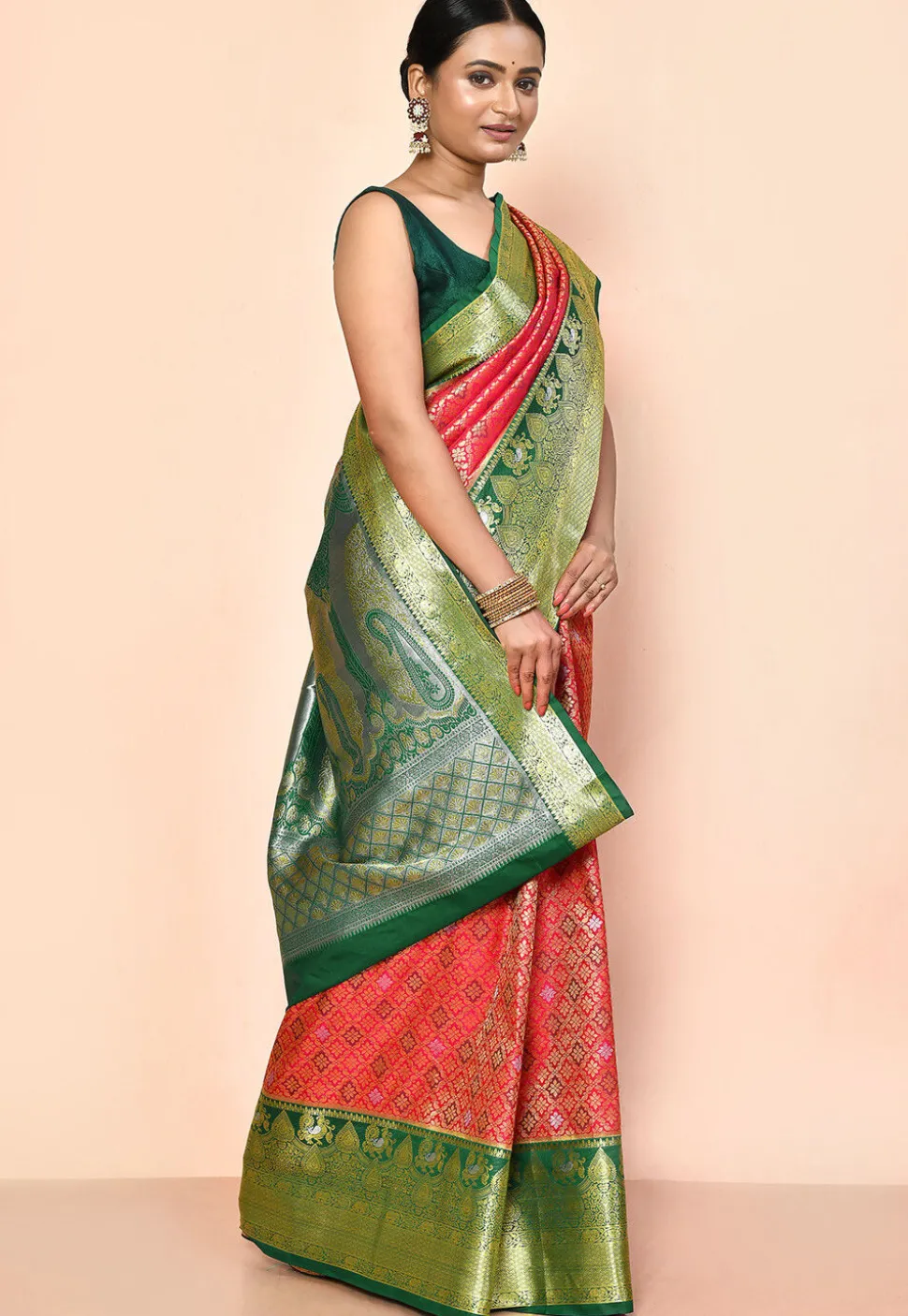 Kanchipuram Saree in Red