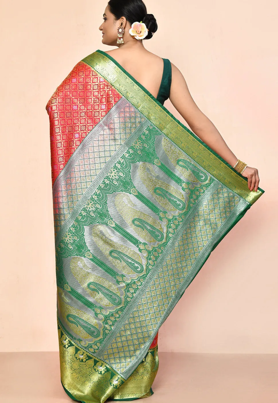 Kanchipuram Saree in Red