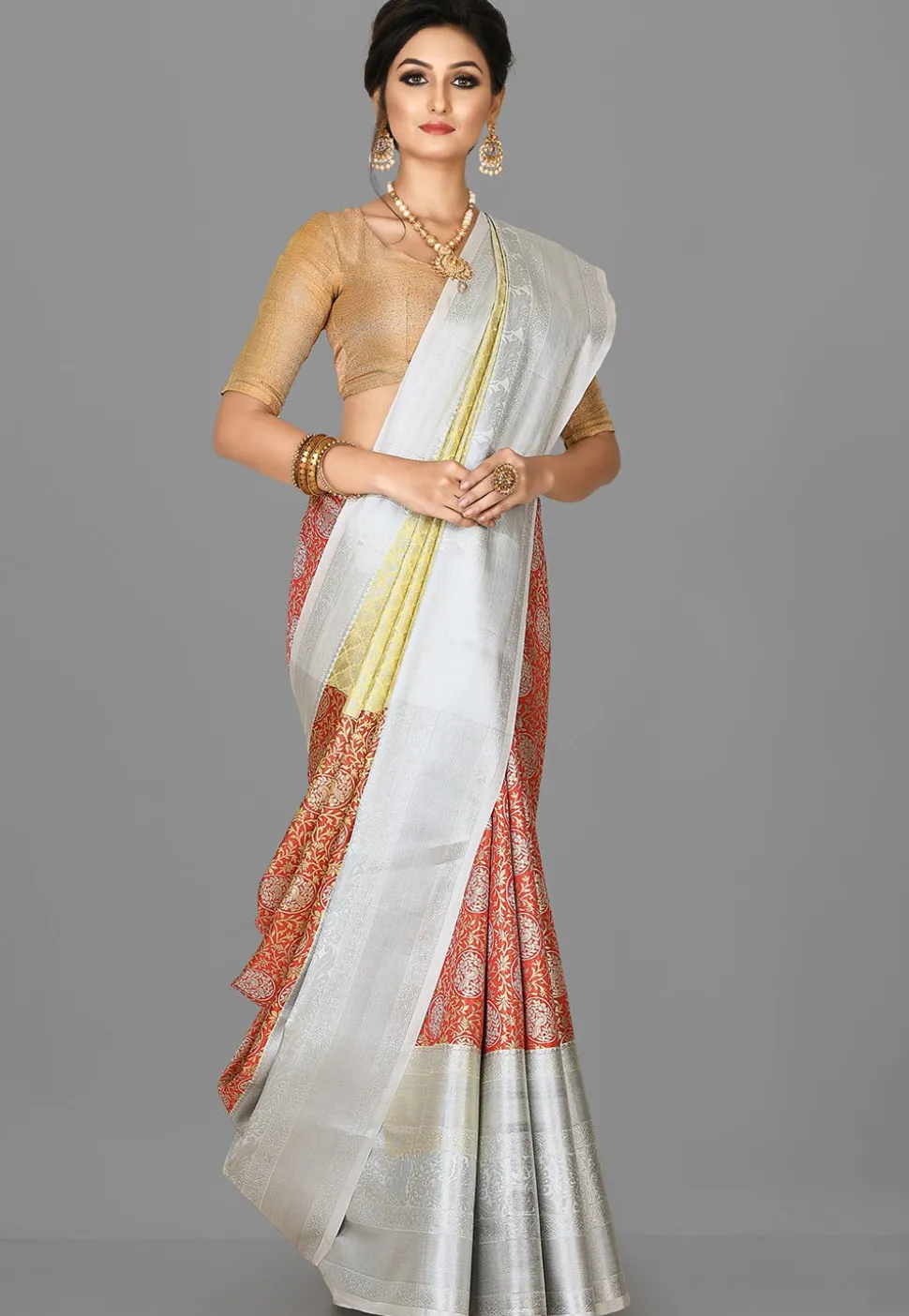 Kanchipuram Saree in Red
