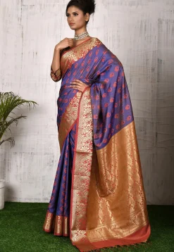 Kanchipuram Saree in Royal Blue