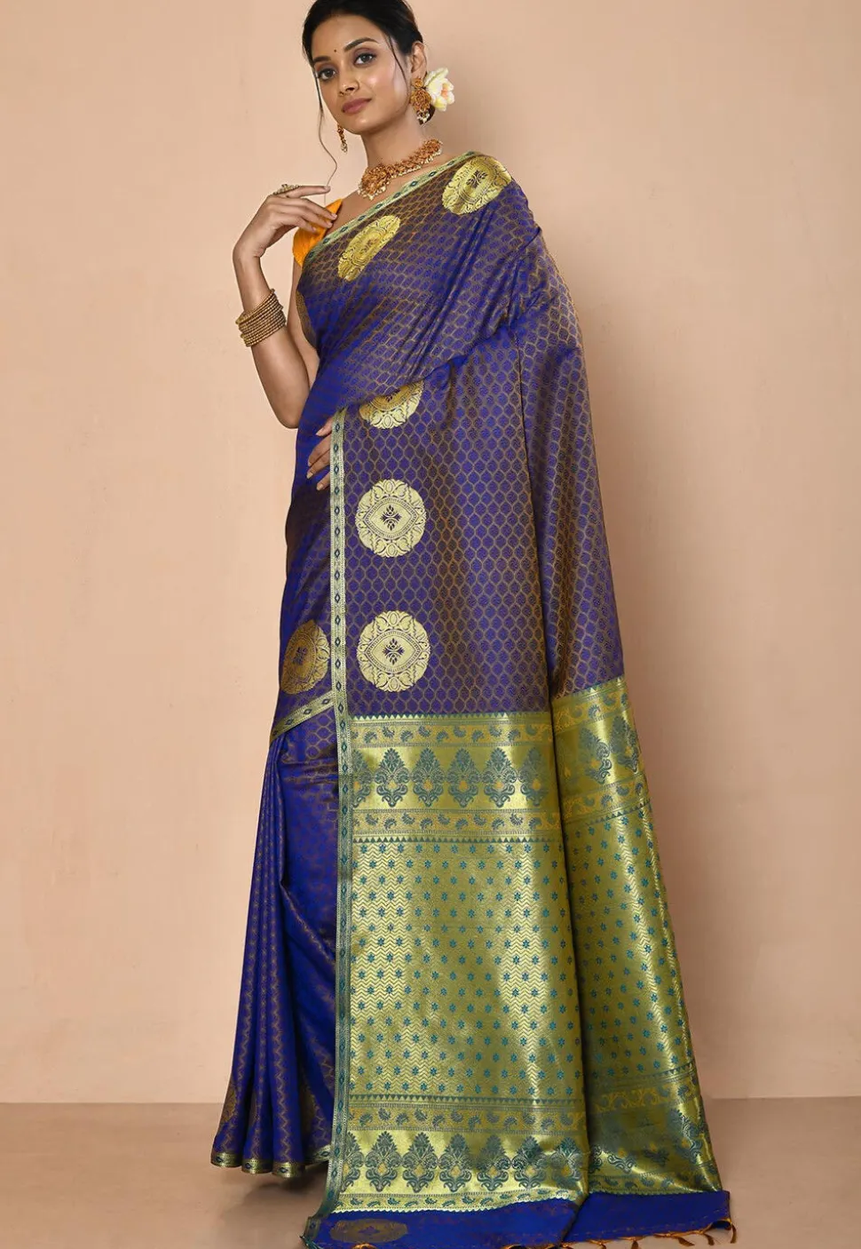 Kanchipuram Saree in Royal Blue