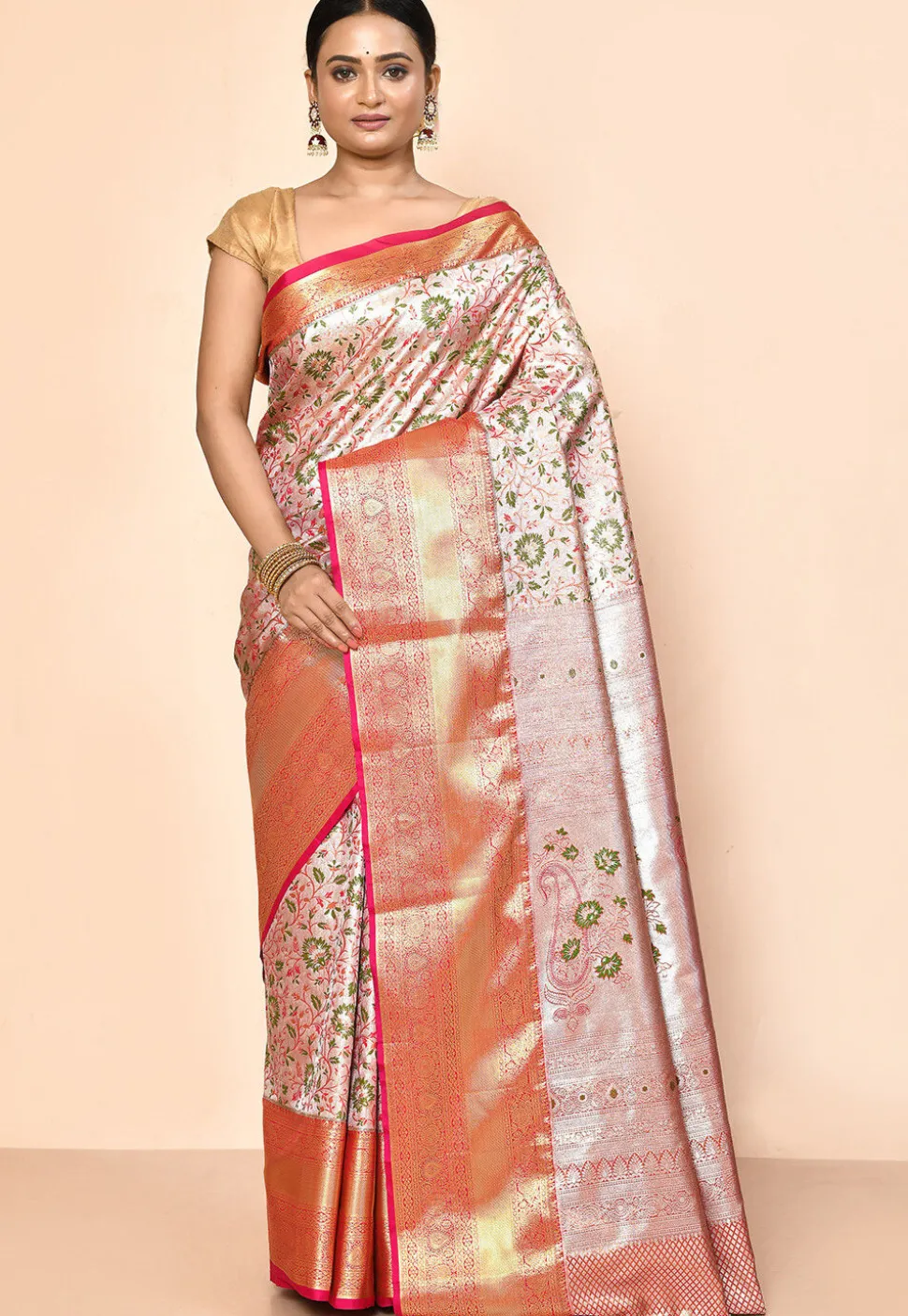 Kanchipuram Saree in Silver