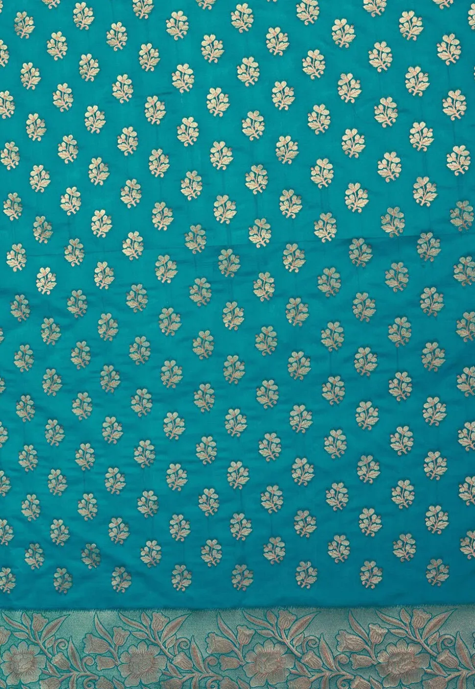 Kanchipuram Saree in Turquoise