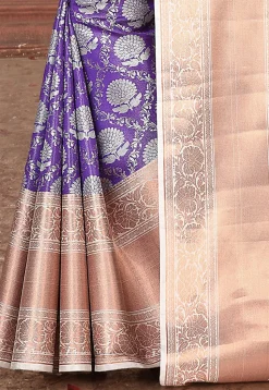Kanchipuram Saree in Violet