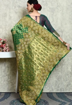 Kanchipuram Silk Saree in Green