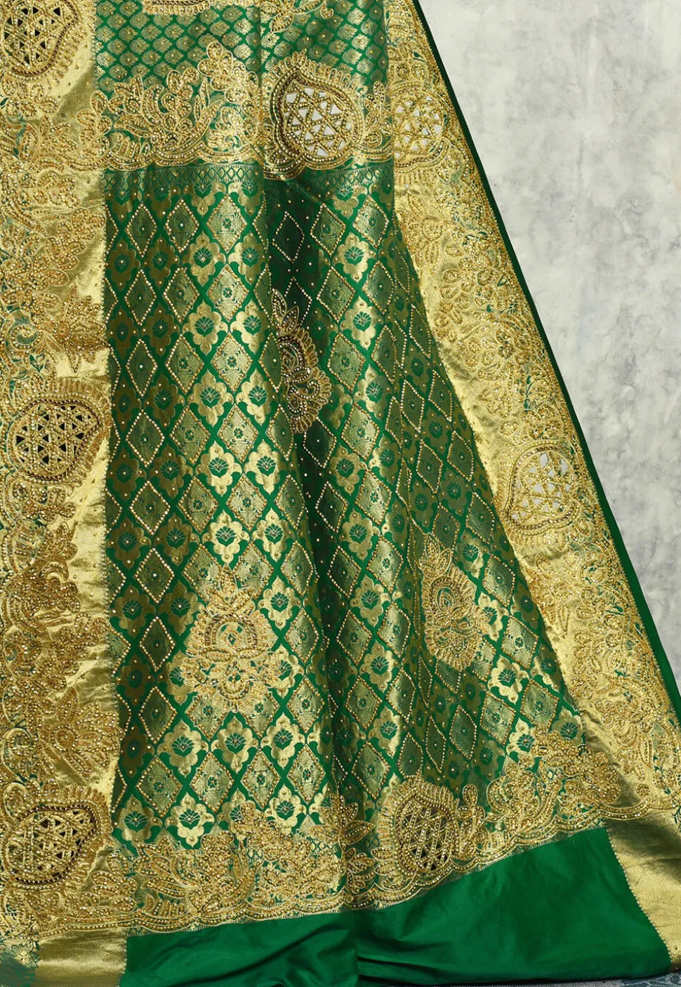 Kanchipuram Silk Saree in Green