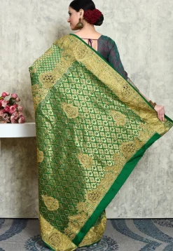 Kanchipuram Silk Saree in Green