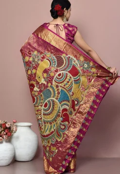 Kanchipuram Silk Saree in Magenta