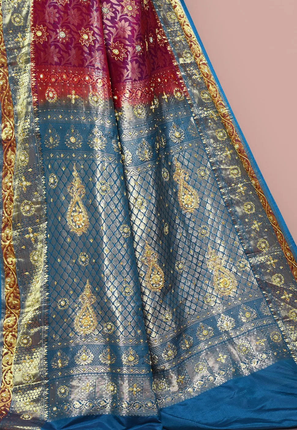 Kanchipuram Silk Saree in Magenta