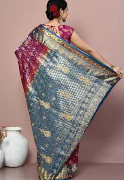 Kanchipuram Silk Saree in Magenta