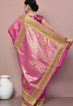 Kanchipuram Silk Saree in Pink