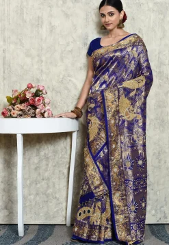 Kanchipuram Silk Saree in Blue