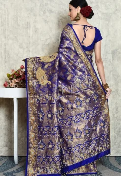 Kanchipuram Silk Saree in Blue