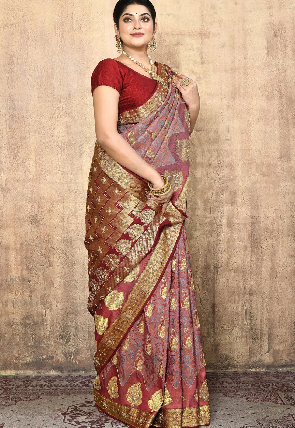Kanchipuram Silk Saree in Pink