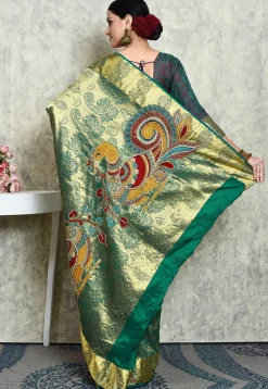 Kanchipuram Silk Saree in Green