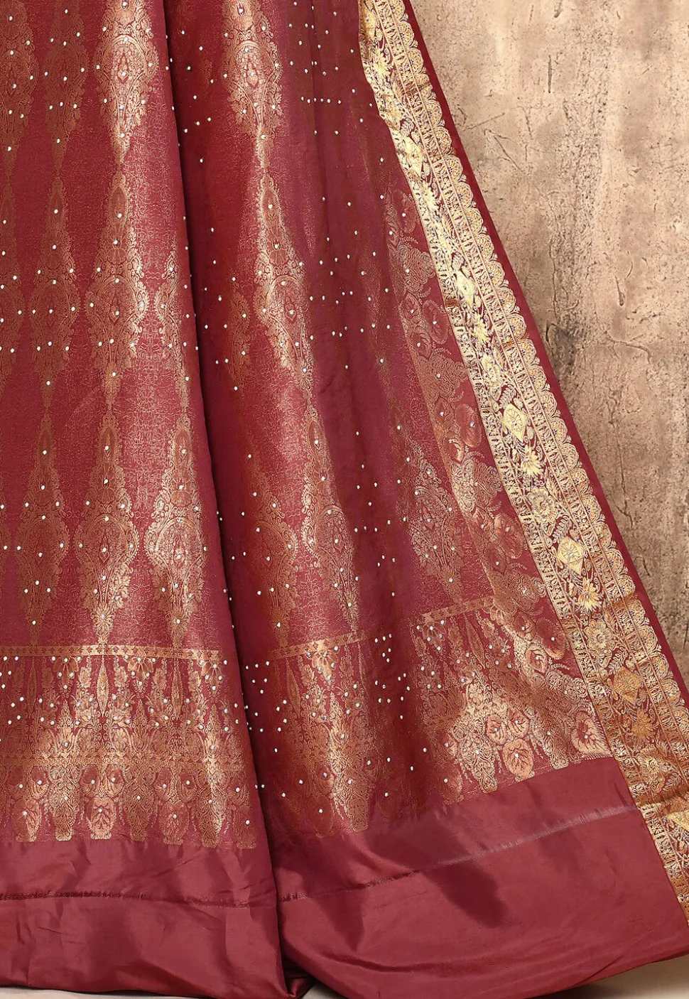 Kanchipuram Silk Saree in Maroon