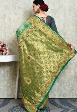 Kanchipuram Silk Saree in Green