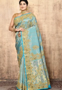 Kanchipuram Silk Saree in Light Blue