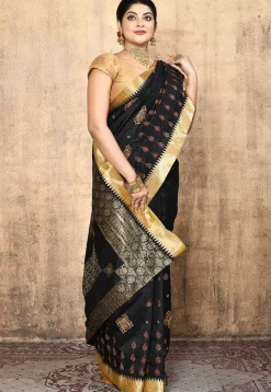 Kanchipuram Silk Saree in Black
