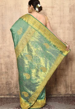 Kanchipuram Silk Saree in Sea Green