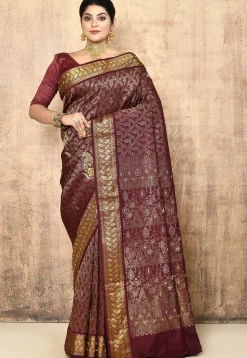 Kanchipuram Silk Saree in Maroon