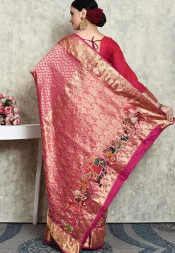 Kanchipuram Silk Saree in Magenta