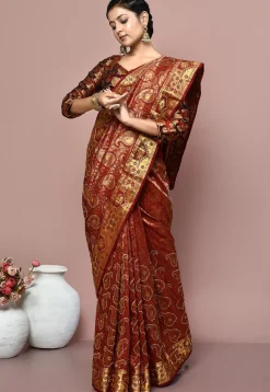 Kanchipuram Silk Saree in Maroon