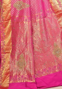 Kanchipuram Silk Saree in Fuchsia