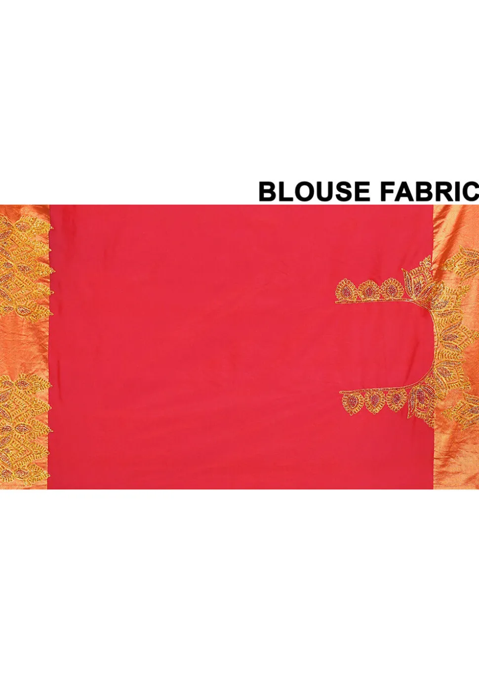 Kanchipuram Silk Saree in Coral Red