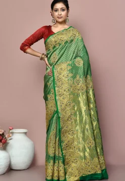 Kanchipuram Silk Saree in Green