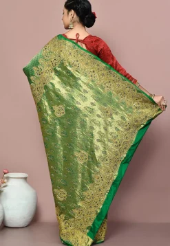 Kanchipuram Silk Saree in Green