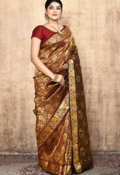 Kanchipuram Silk Saree in Maroon