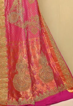 Kanchipuram Silk Saree in Fuchsia