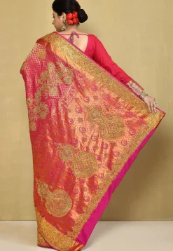 Kanchipuram Silk Saree in Fuchsia