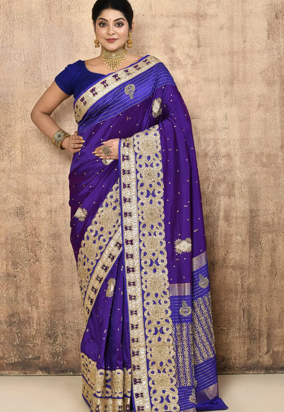 Kanchipuram Silk Saree in Purple