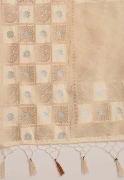 Kerela Kasavu Silk Saree in Cream