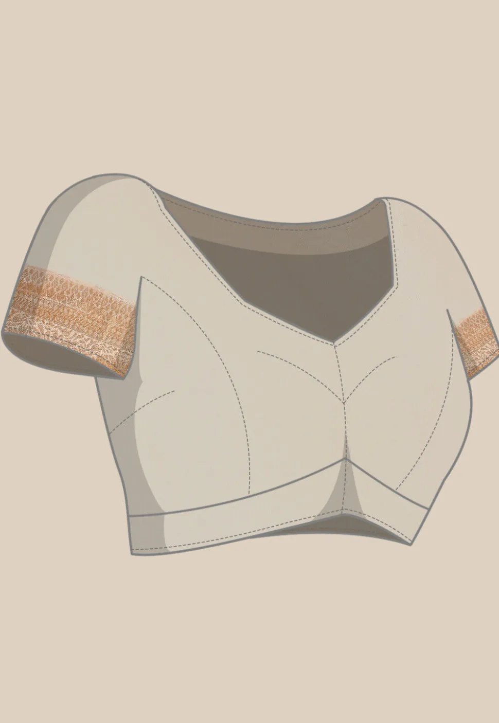 Kerela Kasavu Silk Saree in Cream