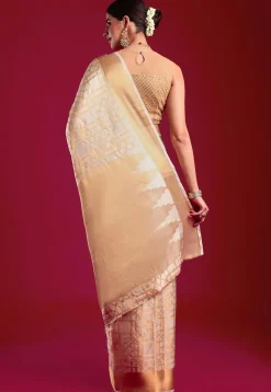 Kerela Kasavu Silk Saree in Cream