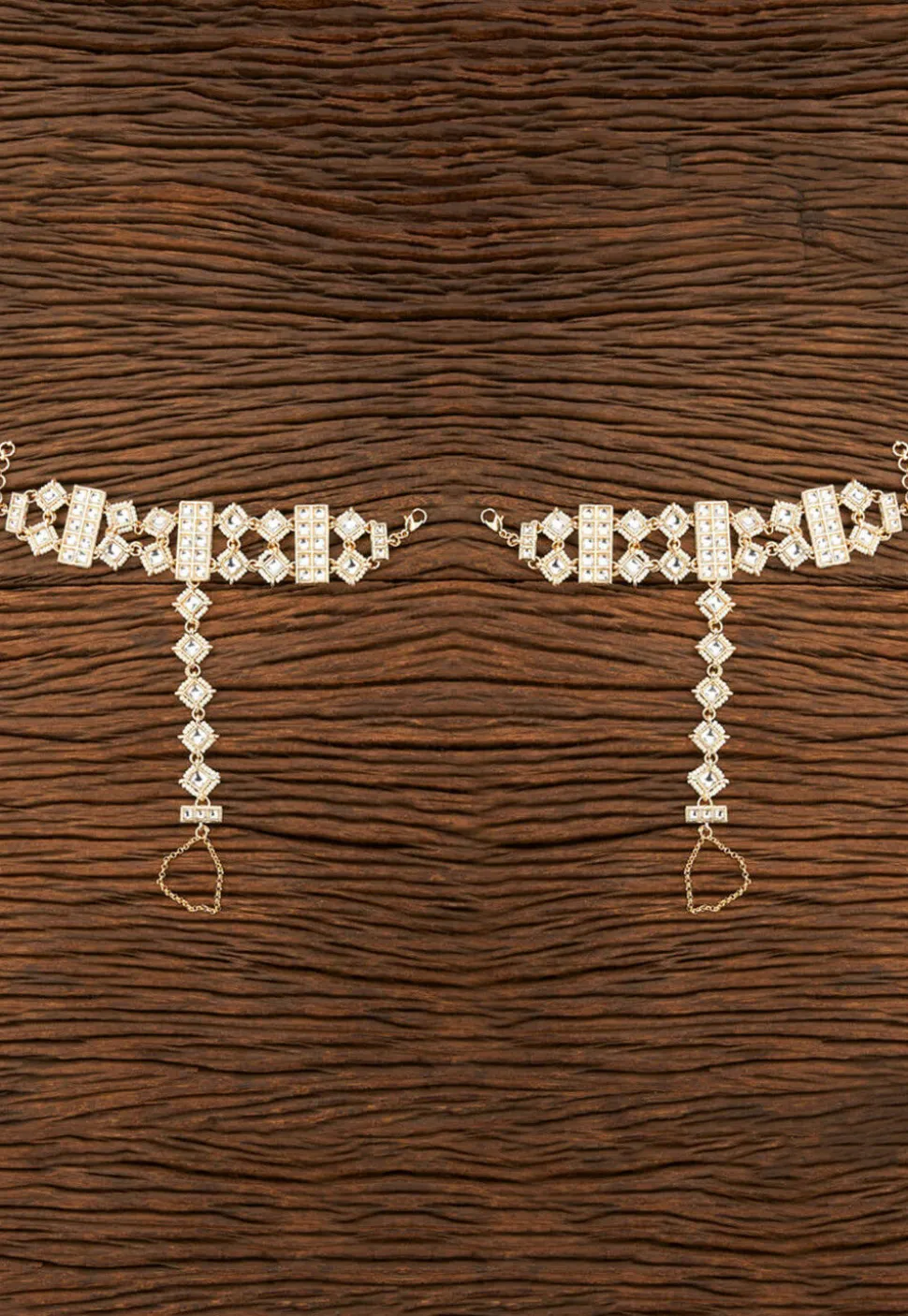 Kundan Adjustable Haath Phool Pair