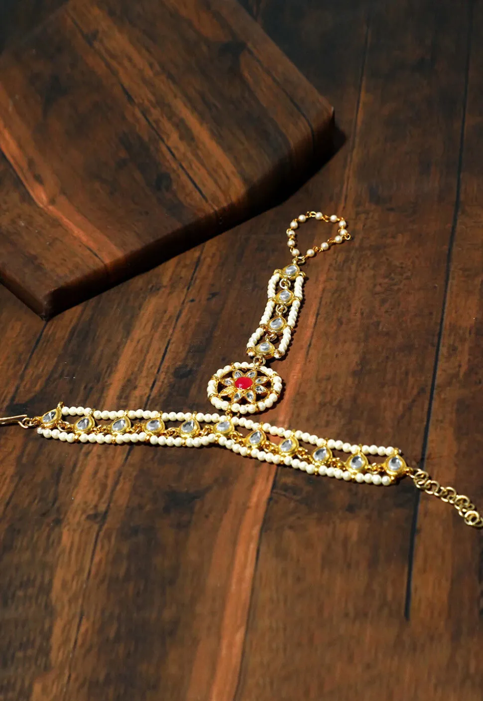 Kundan Adjustable Haath Phool