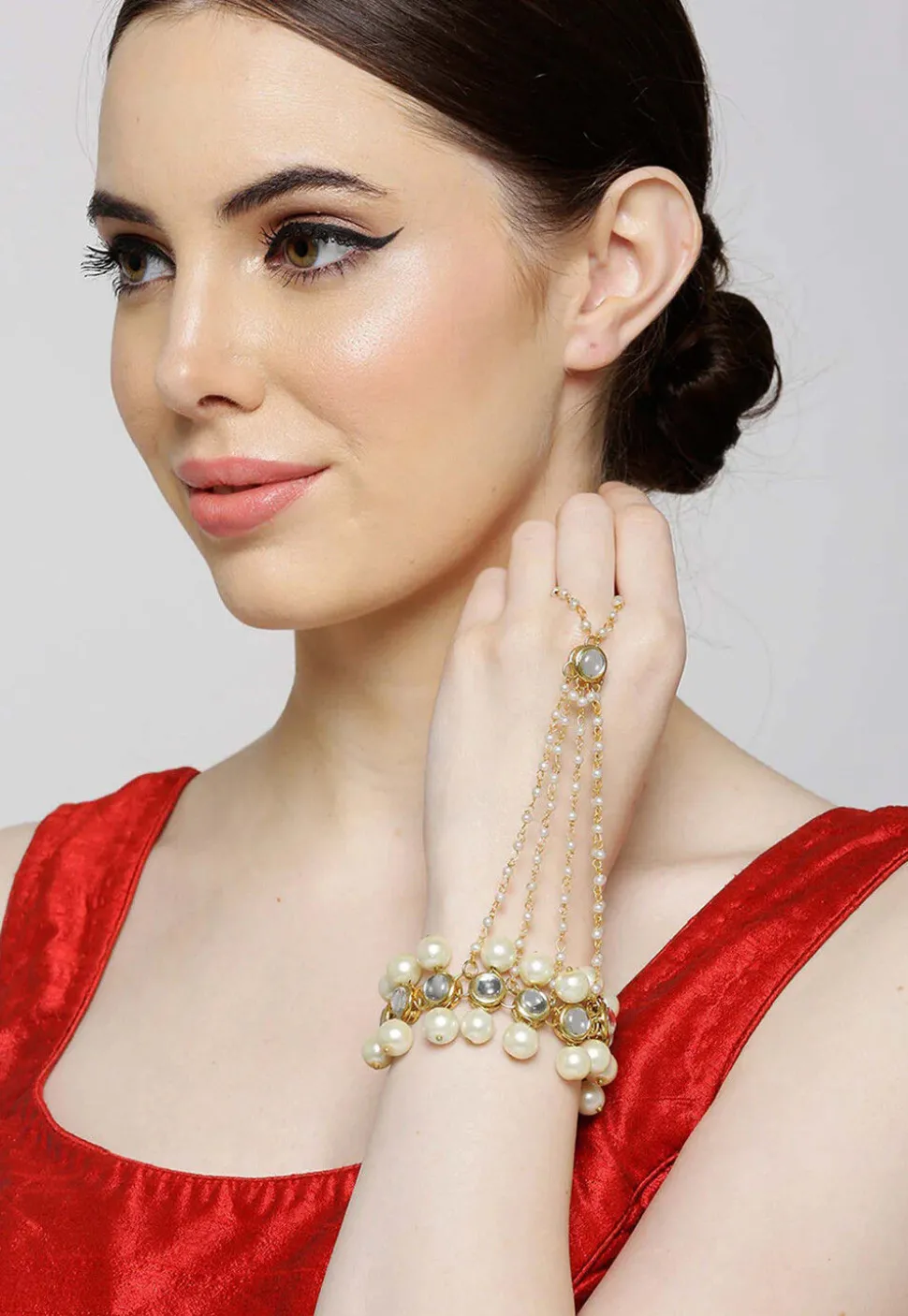 Kundan Adjustable Haath Phool