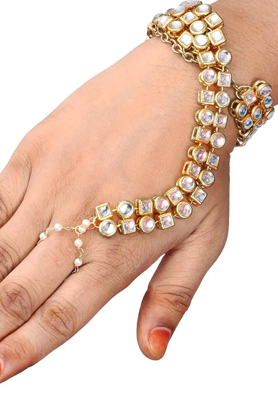 Kundan Adjustable Haath Phool