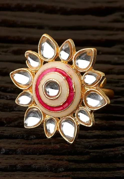 Kundan Adjustable Ring