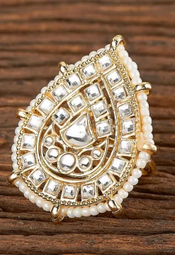 Kundan Adjustable Ring