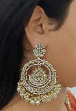 Kundan Chandbali Earrings