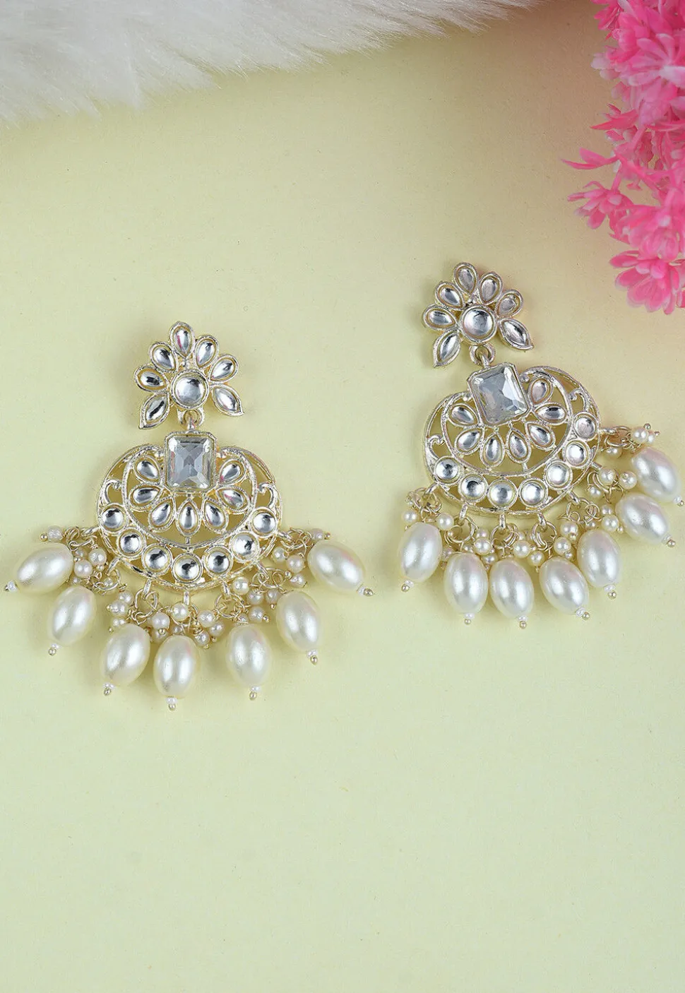 Kundan Chandbali Earrings